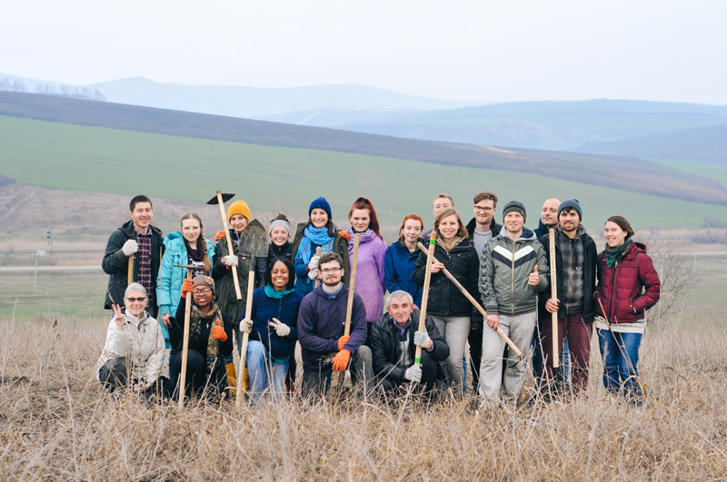 Seed It Forward hazelnut planting March 2016